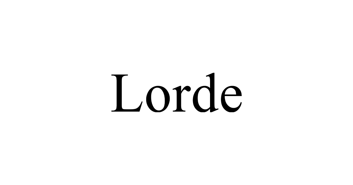 Lorde Sign Lorde - Lorde - Official Store